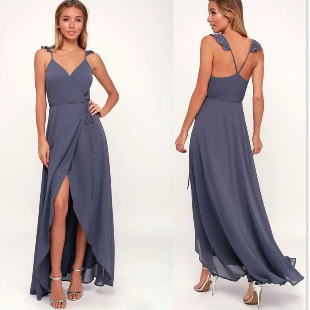 Lulus Here's to Us Dress - Periwinkle/Blue/Lavender.